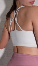 Load image into Gallery viewer, WHITE SPORTS BRA
