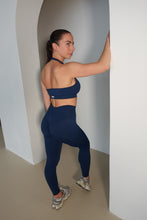 Load image into Gallery viewer, NAVY HALTER BRA
