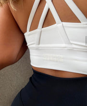 Load image into Gallery viewer, WHITE SPORTS BRA
